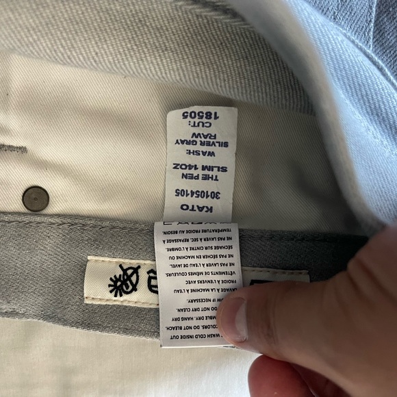 Hiroshi Kato Other - “Hiroshi Kato” - Silver Grey Raw - Selvedge Jeans